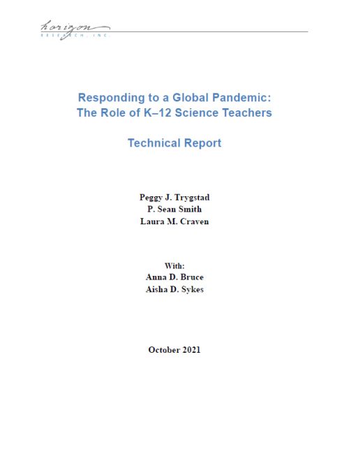 Responding to a Global Pandemic: The Role of K 12 Science Teachers cover. Click to download report.